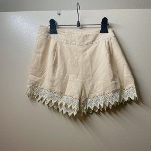 Lace Crochet Shorts | S | Beige | NS1132 | Sample Sale